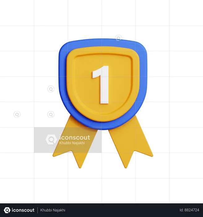 Medalla de oro  3D Icon