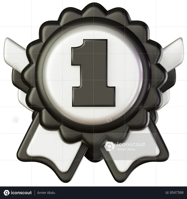 Medalla de primera posicion  3D Icon