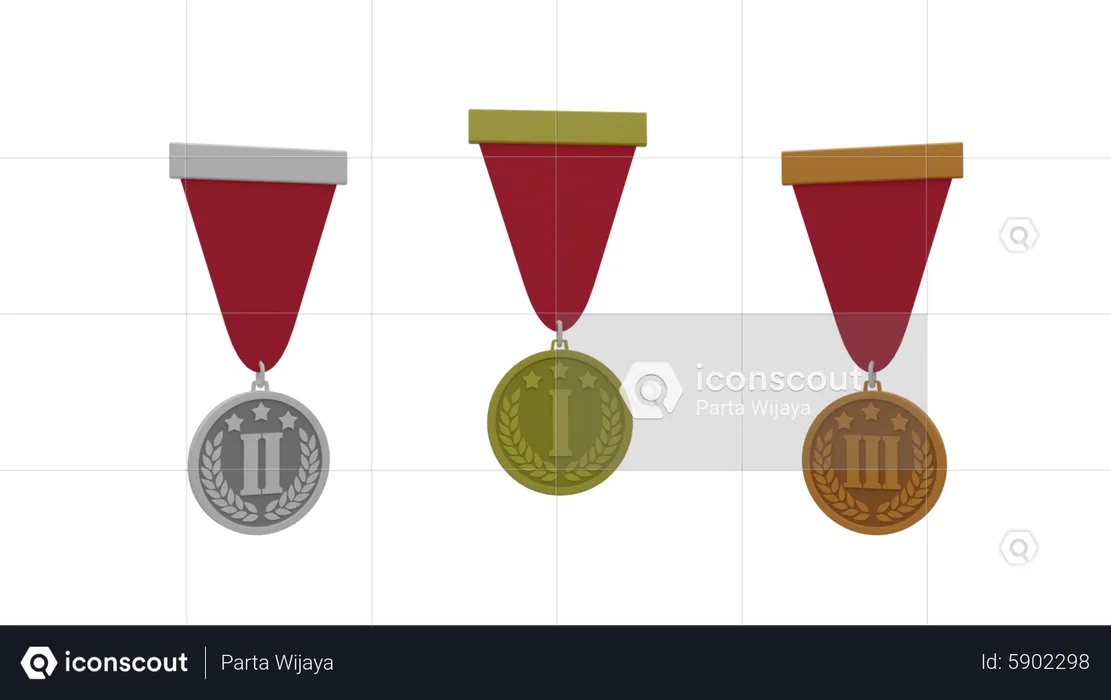 Medallas  3D Icon