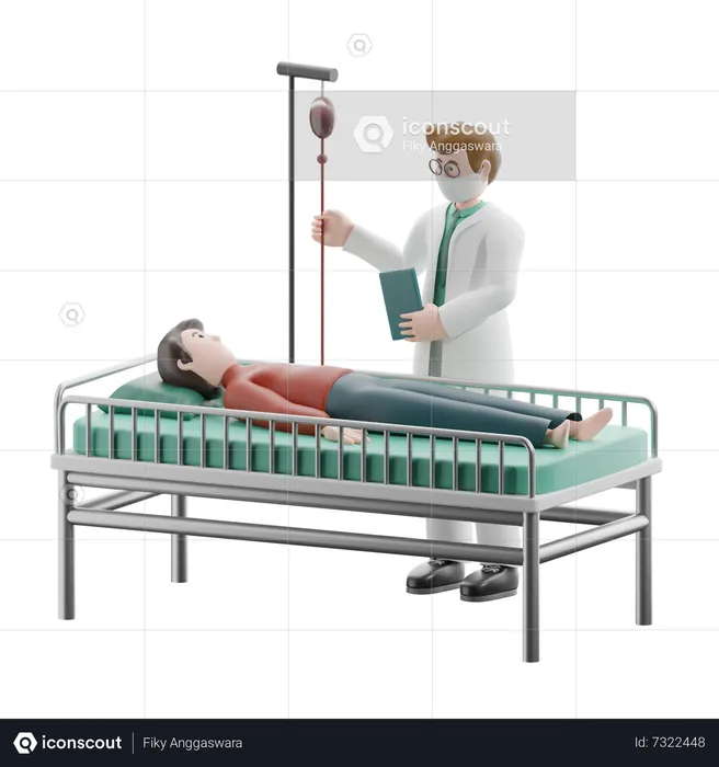 Médecin vérifiant le patient  3D Illustration