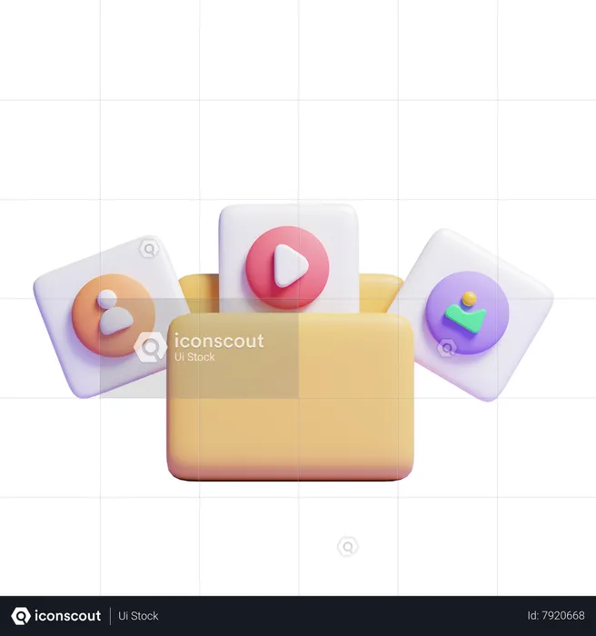 Media Folder  3D Icon