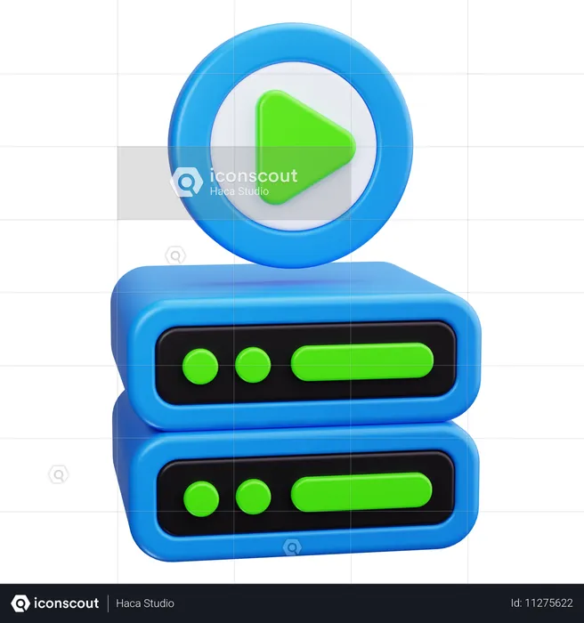 Media Server  3D Icon