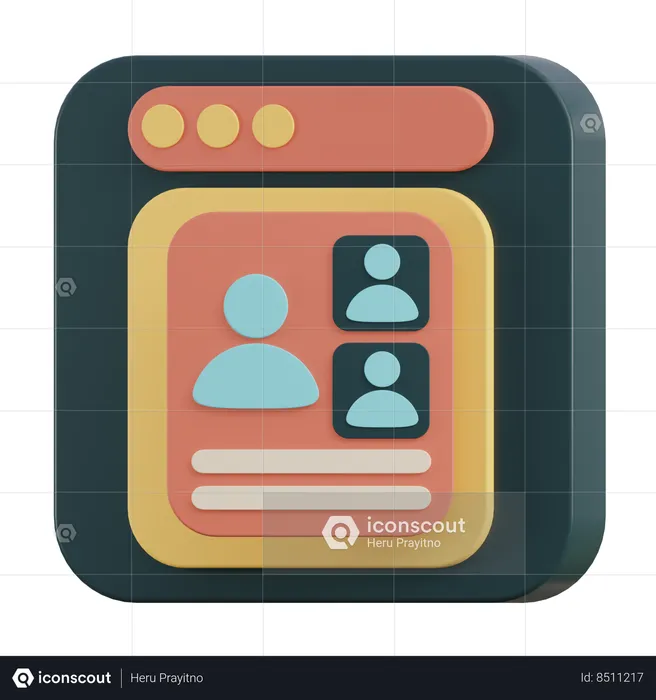 Media Social  3D Icon