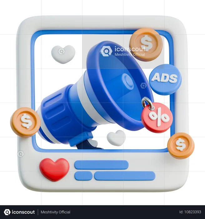 Réseaux sociaux  3D Icon