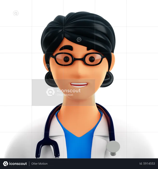 Médica feminina  3D Icon