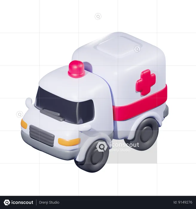 Medical Ambulance  3D Icon