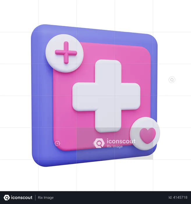 Medical App  3D Illustration