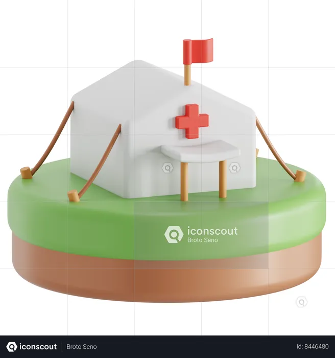 Medical camp  3D Icon