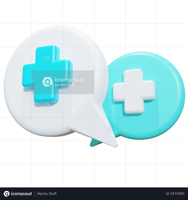 Medical Chat  3D Icon