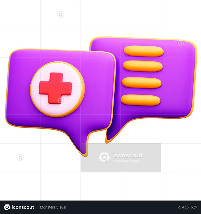 Medical Chat  3D Illustration