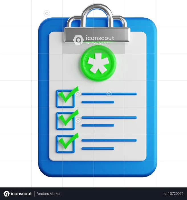 Medical Checklist  3D Icon