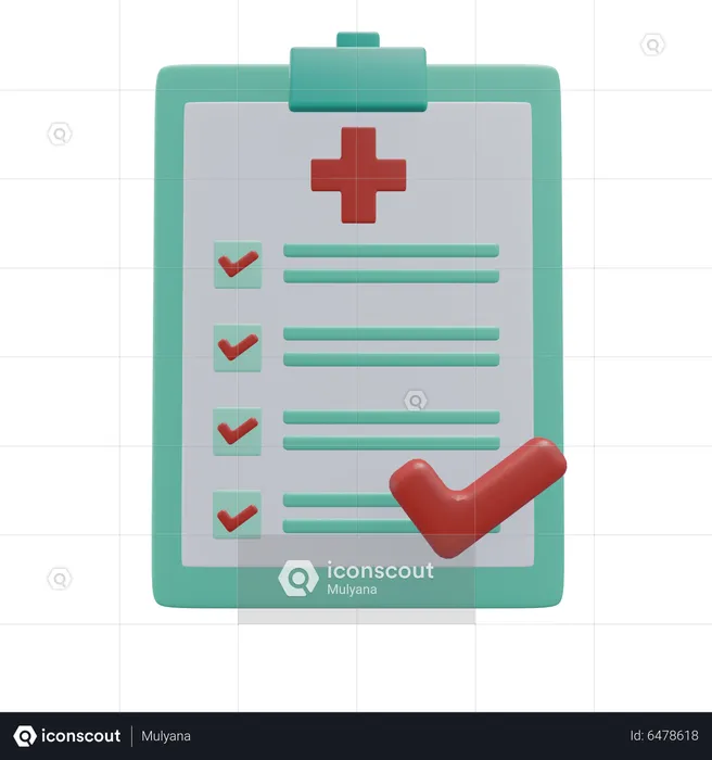 Medical Checkup Report  3D Icon