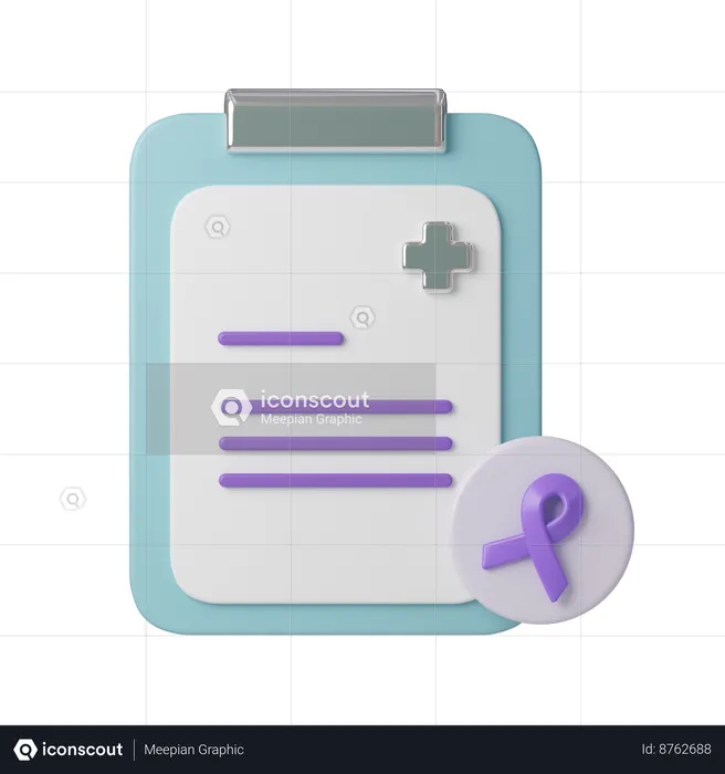 Medical Clipboard  3D Icon
