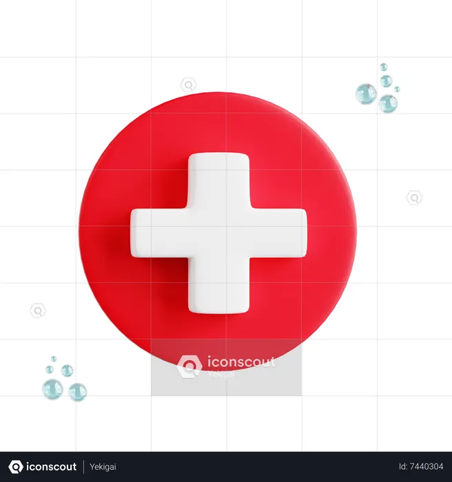 Medical Cross Hospital  3D Icon