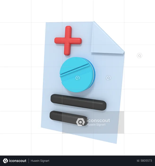 Medical Document  3D Icon