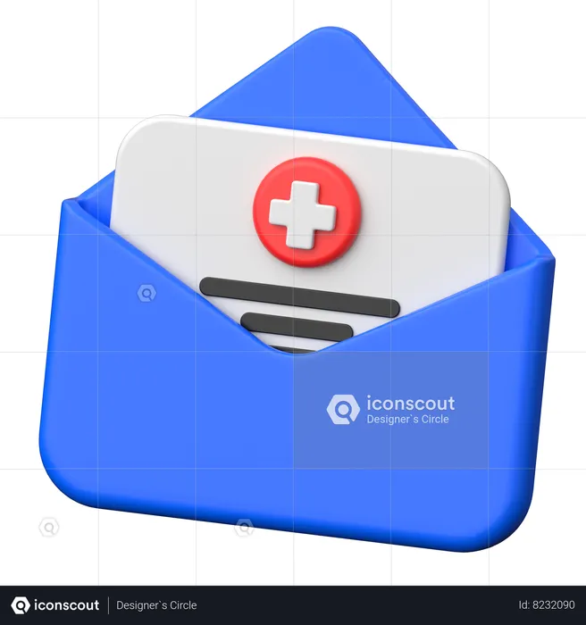 Medical email  3D Icon