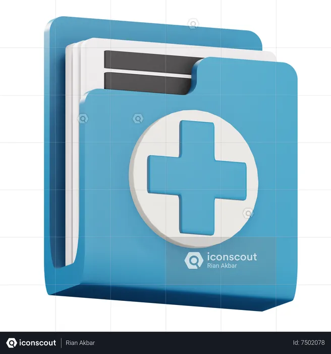 Medical File  3D Icon