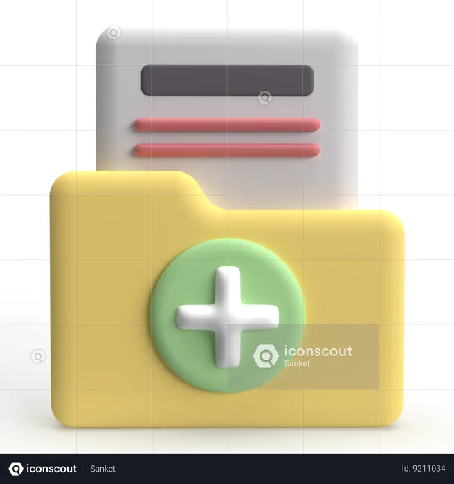 Medical Folder  3D Icon