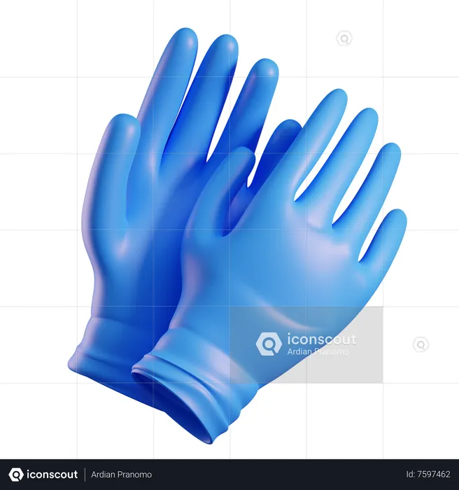 Medical Glove  3D Icon
