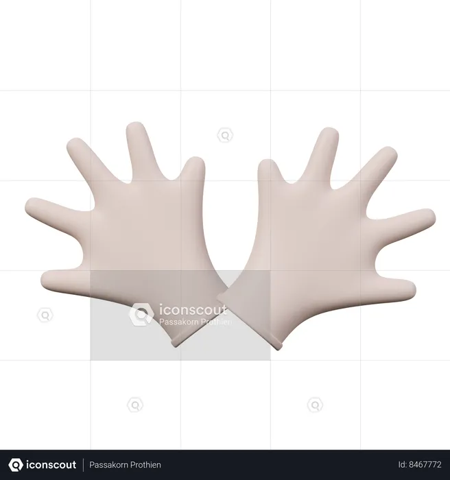 Medical Gloves  3D Icon