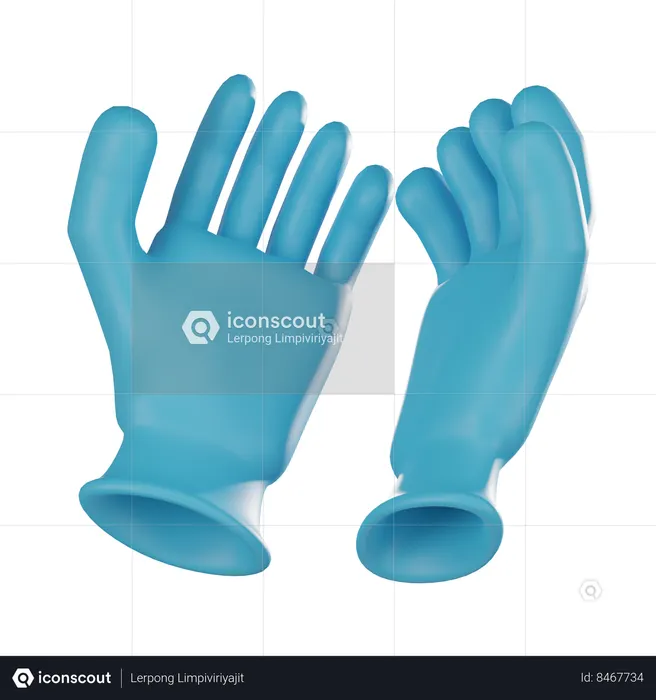 Medical Gloves  3D Icon