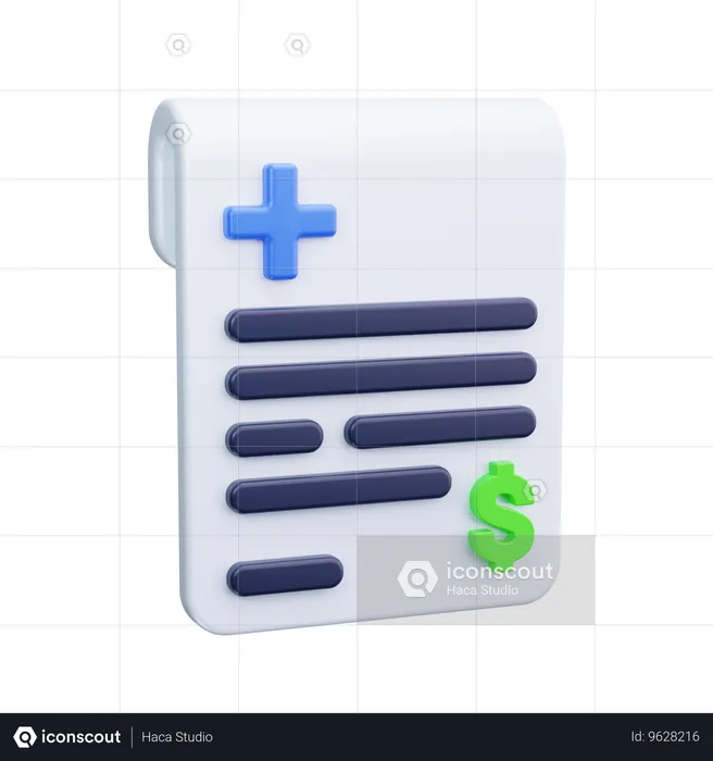 Medical Invoice  3D Icon