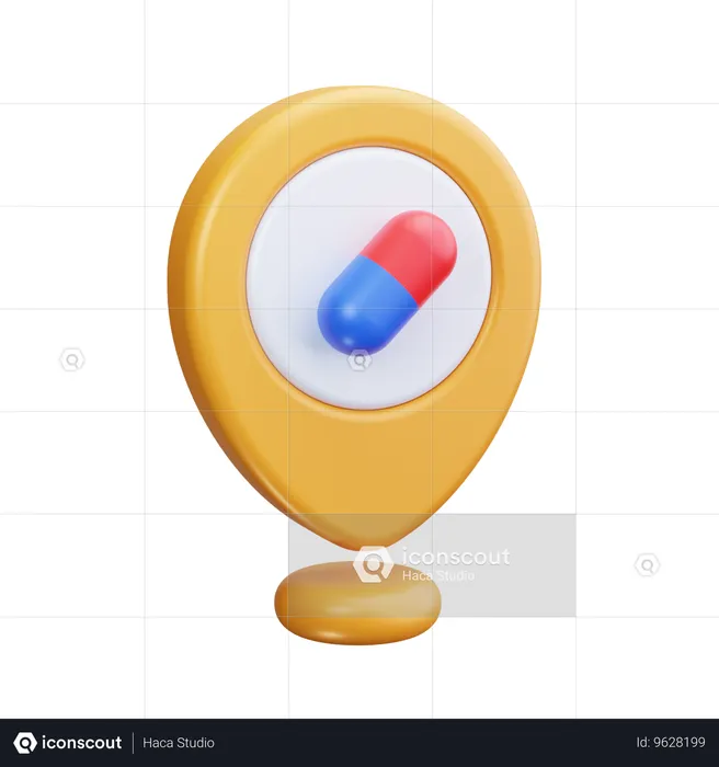 Medical Location  3D Icon