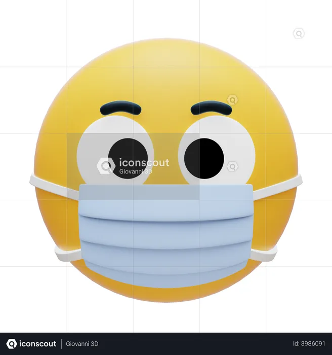 Medical Mask Emoji Emoji 3D Icon