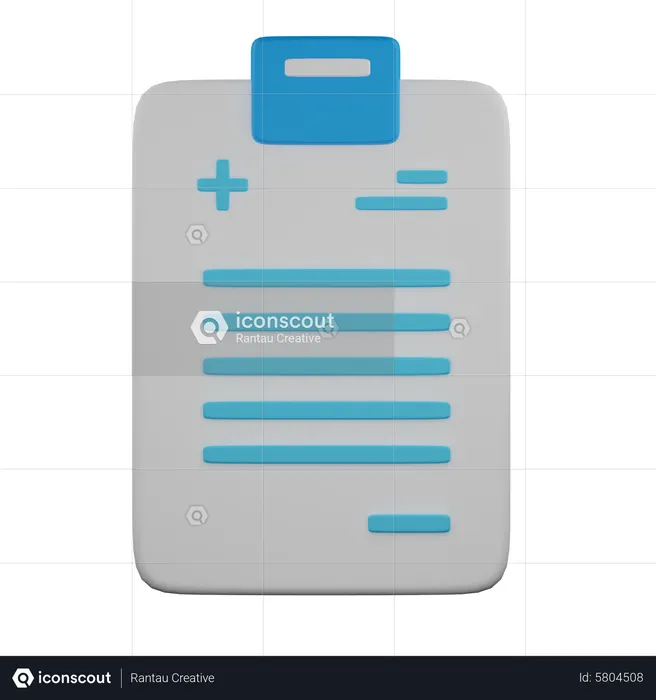 Medical Prescription  3D Icon