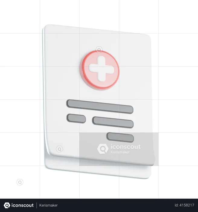 Medical Prescription  3D Icon