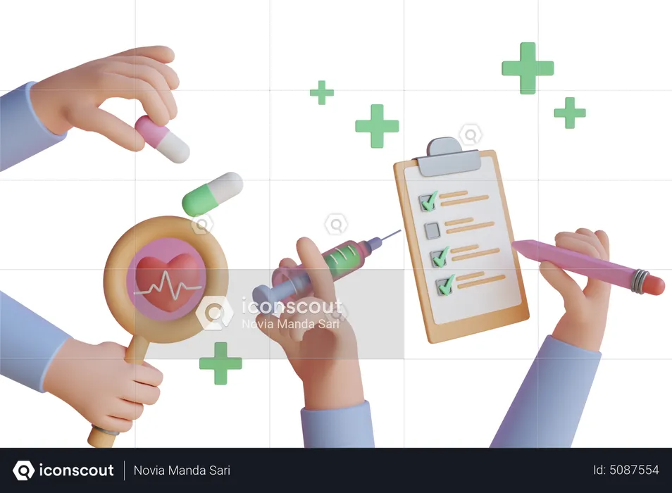 Medical prescription  3D Illustration