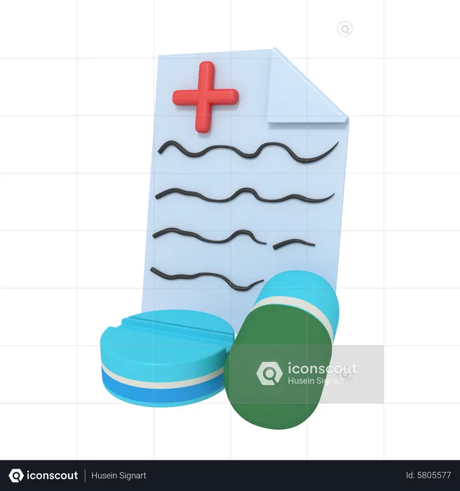 Medical Recipt  3D Icon
