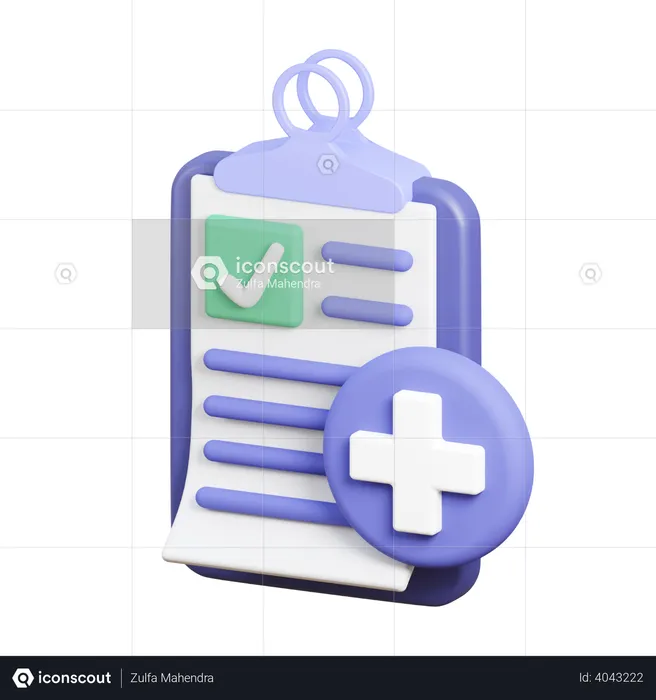 Medical report  3D Icon