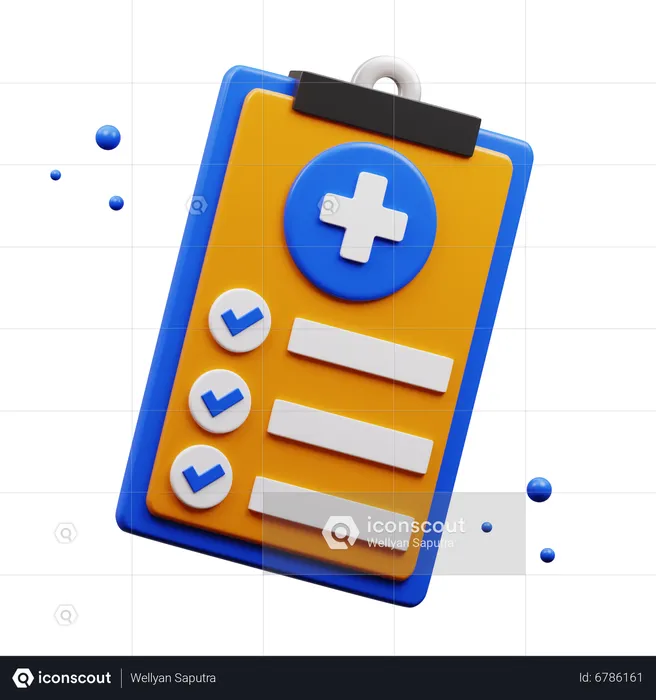 Medical Report  3D Icon