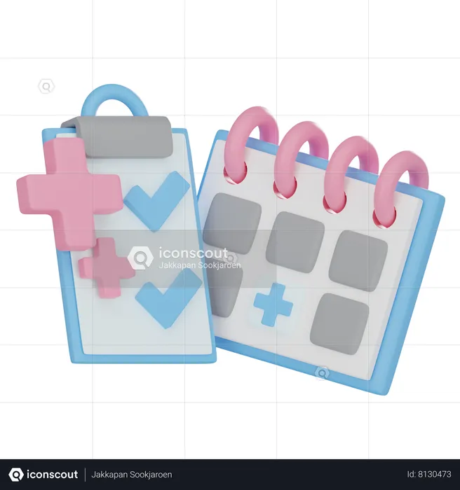 Medical Report  3D Icon