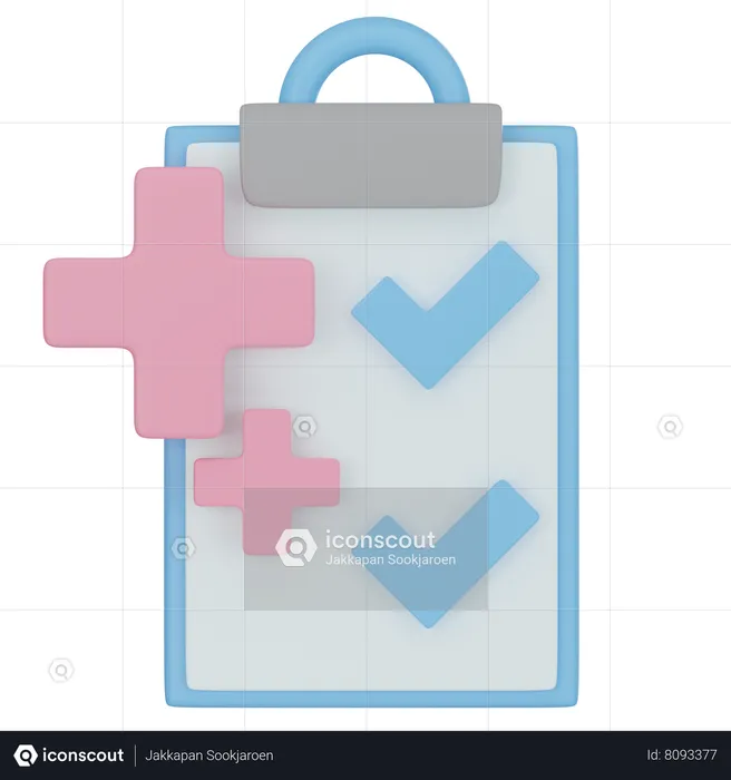 Medical Report  3D Icon