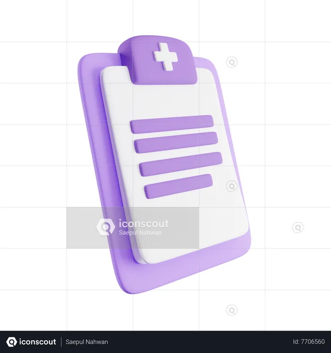 Medical Report  3D Icon