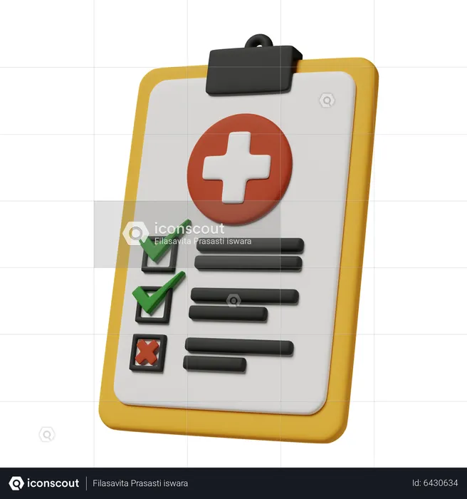 Medical Report  3D Icon