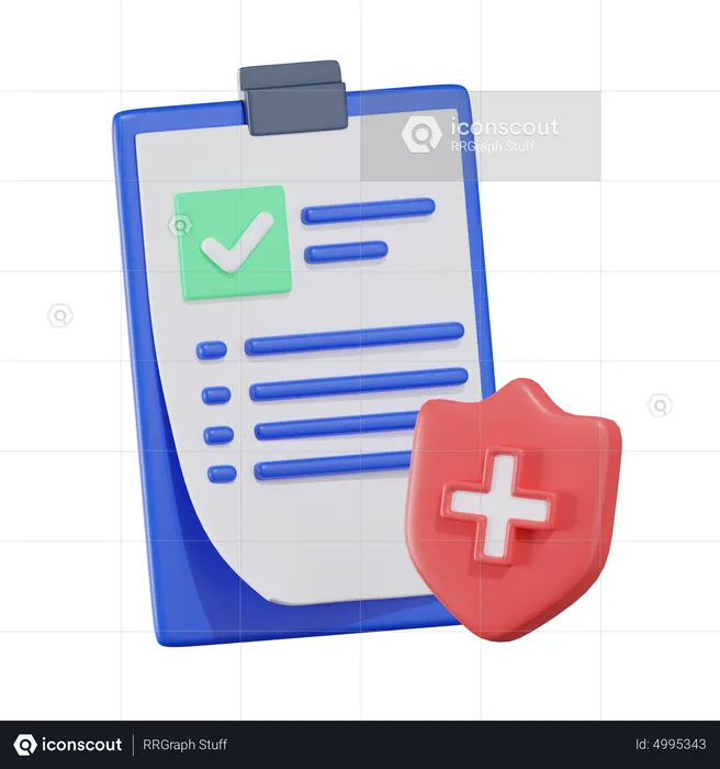 Medical Report  3D Icon