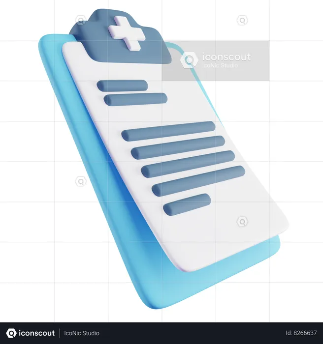 Medical Report  3D Icon