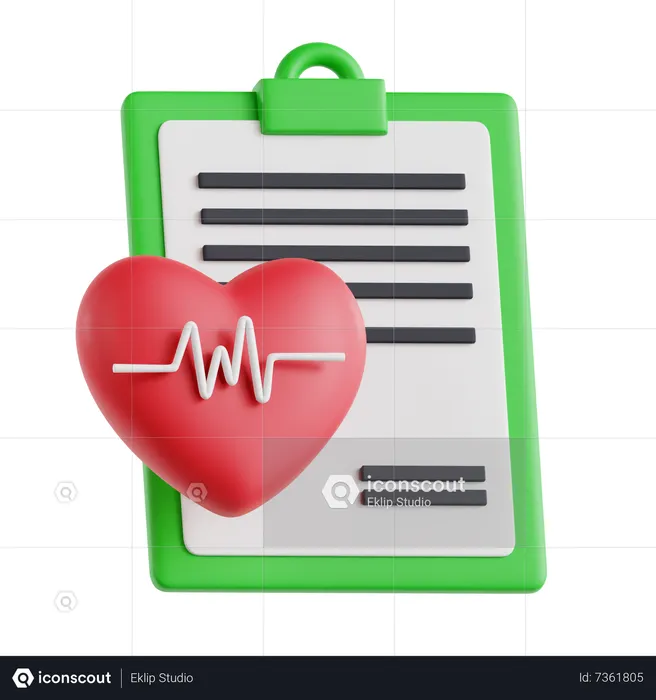 Medical Report  3D Icon