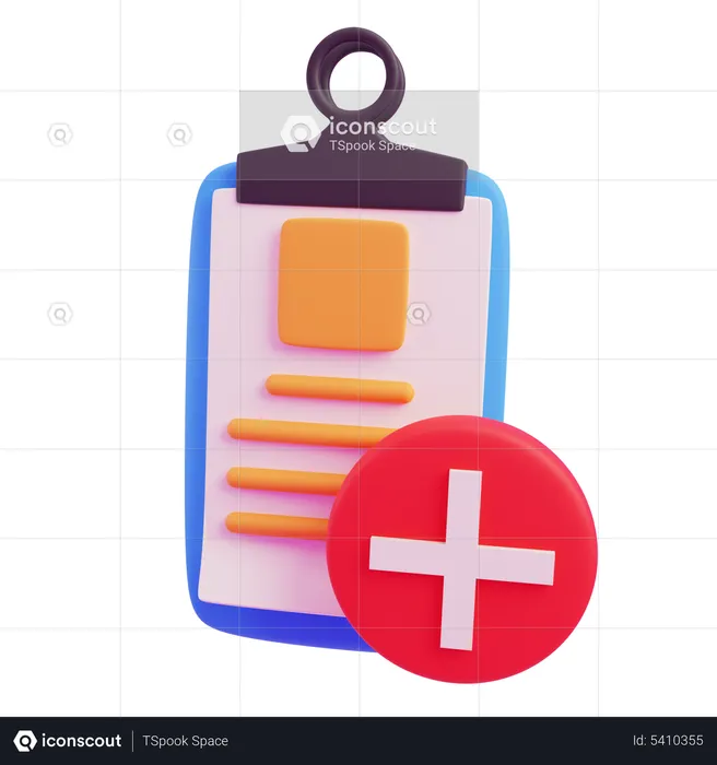 Medical Report  3D Icon