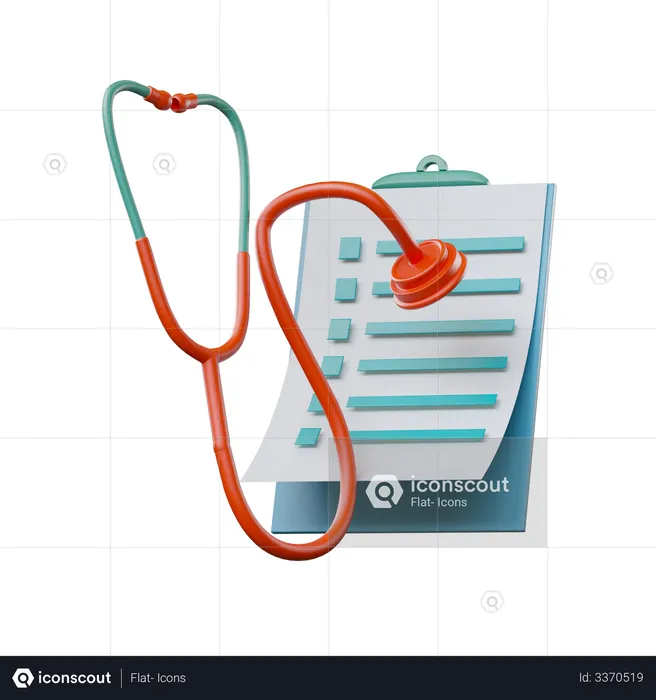 Medical Report  3D Illustration