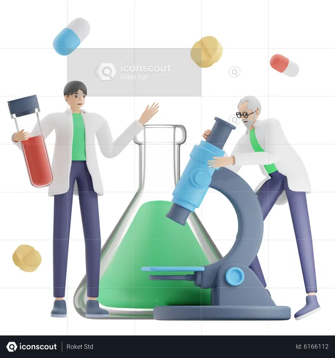 Medical Research  3D Illustration
