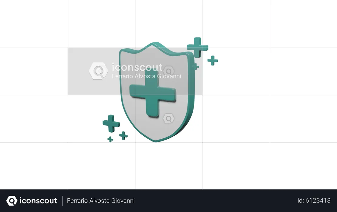 Medical security  3D Icon