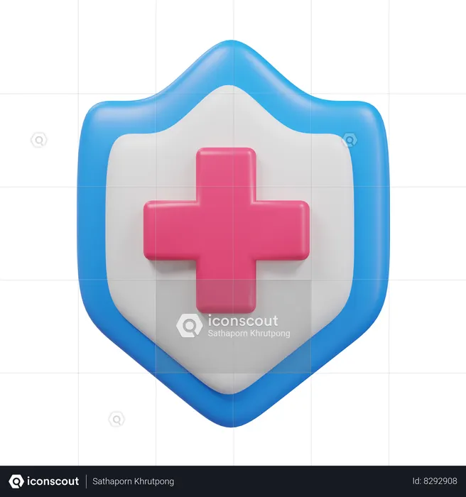 Medical Shield  3D Icon