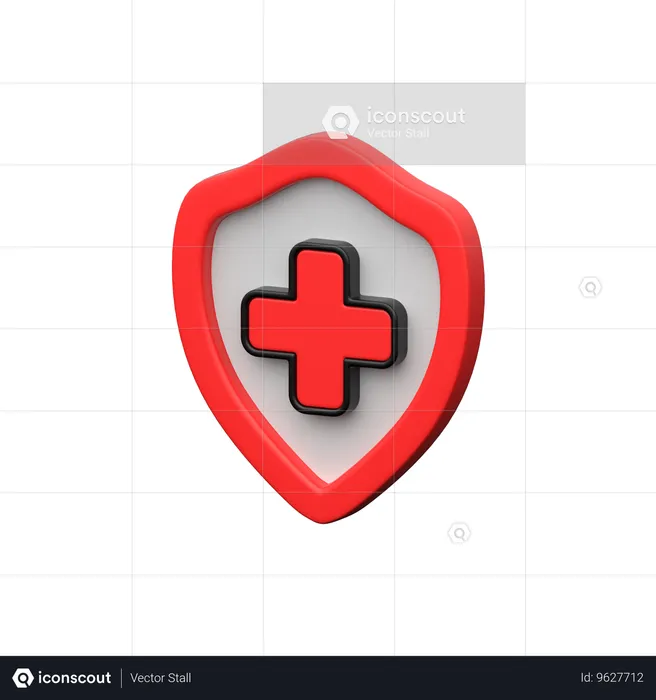 Medical Shield  3D Icon