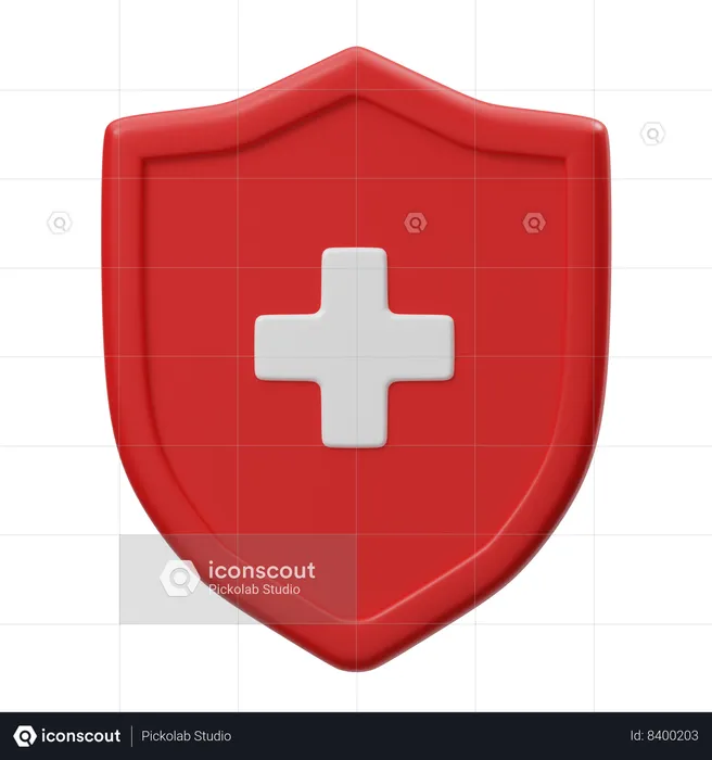 Medical Shield  3D Icon