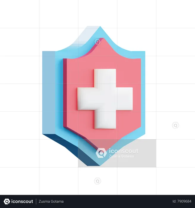 Medical Shield  3D Icon