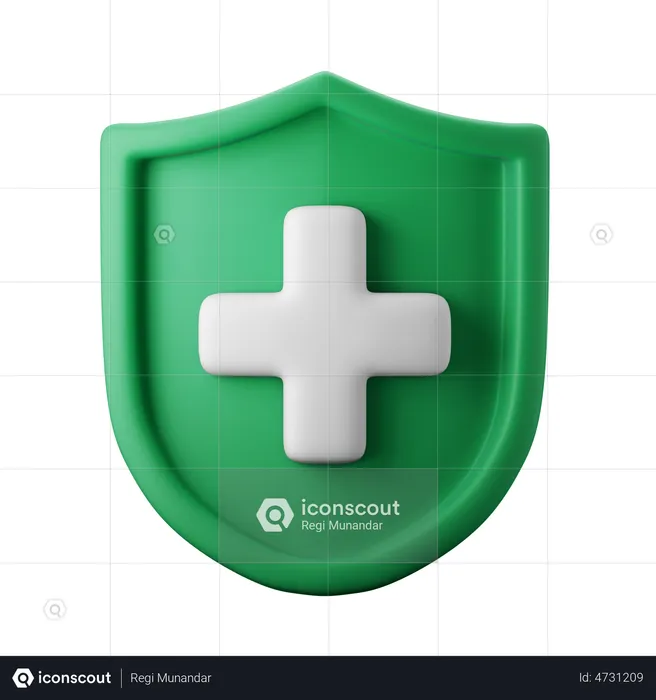 Medical Shield  3D Illustration